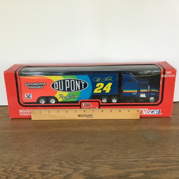 NIB NASCAR Jeff Gordon #24 Transporter Vintage 1993 1:43 Scale Memorabilia New - Picture 10 of 14